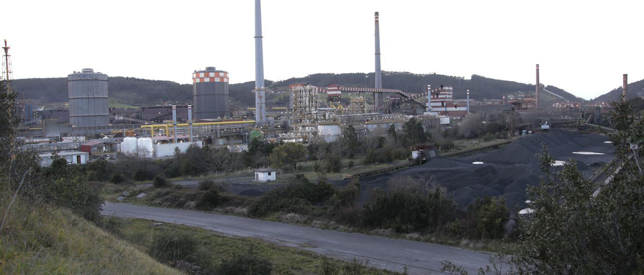 Instalaciones de Arcelor en Gijón.