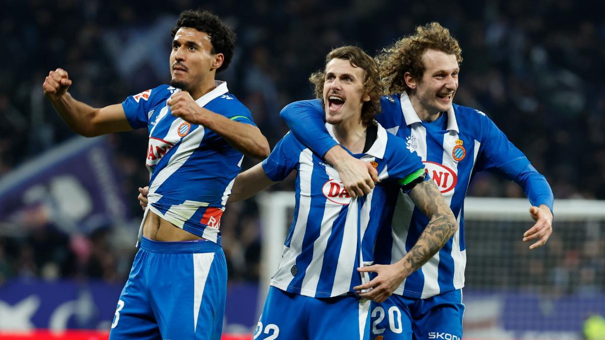 Los jugadores del Espanyol, eufóricos