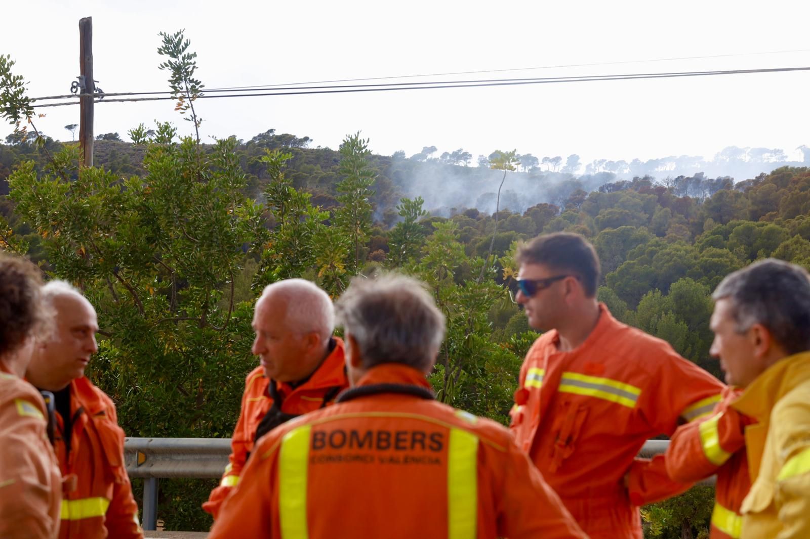 Incendio forestal en el Navajo Oscuro en Llíria