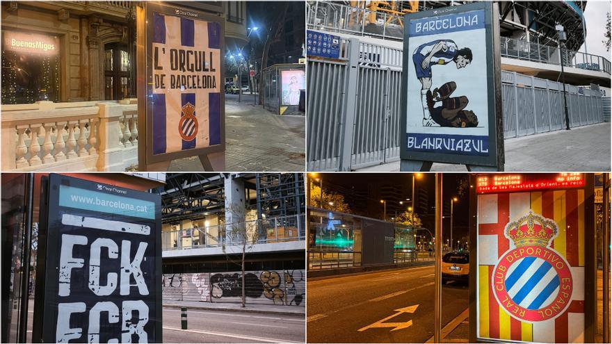 La Curva tiñe Barcelona de blanquiazul