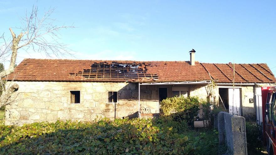 La casa en la que ocurrió el suceso // Policía Local de Tomiño