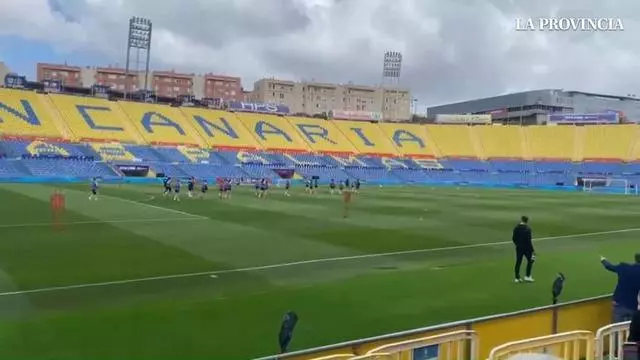 Entrenamiento previo a la final de la Copa de la Reina en el Estadio de Gran Canaria