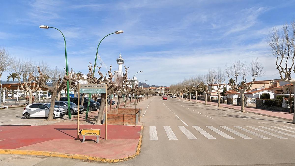 L'Avinguda Fages de Climent d'Empuriabrava, on es van produir els fets.
