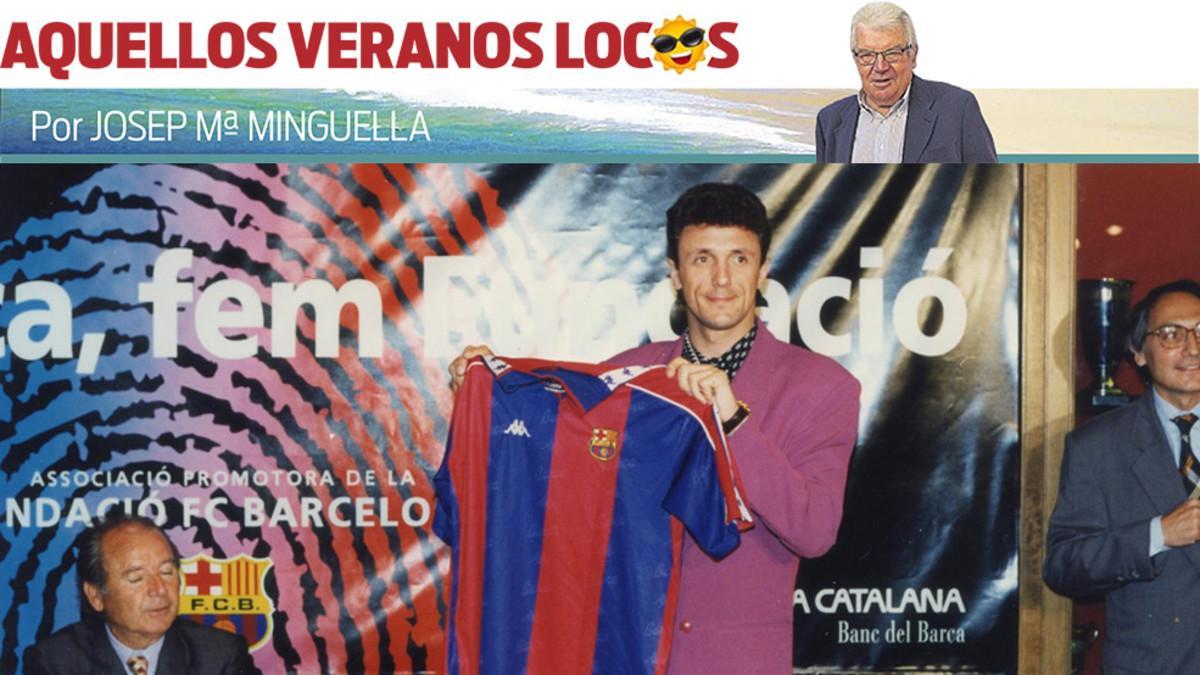 Popescu, a su llegada a Can Barça