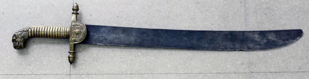 Un machete antiguo de los Mossos d'Esquadra que se puede ver en el museo