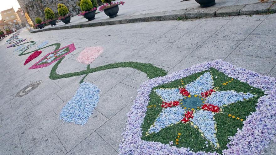 Los tapices de flores cubren Gondomar y Baiona