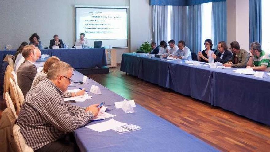 Un momento de la asamblea de Cegasal, celebrada ayer en Vigo.