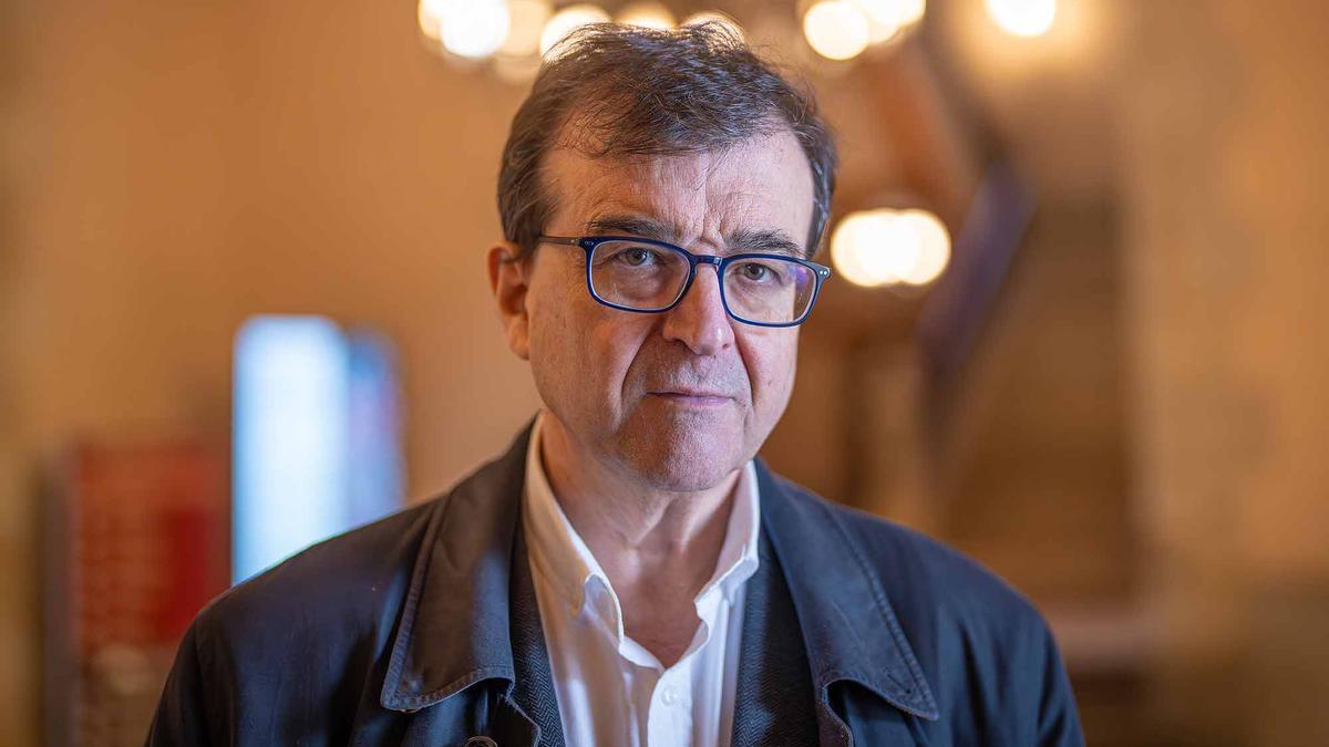 El escritor cacereño Javier Cercas, autor de 'El loco de Dios en el fin del mundo', en el Seminario Conciliar de Barcelona.