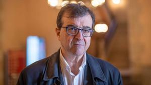 El escritor cacereño Javier Cercas, autor de El loco de Dios en el fin del mundo, en el Seminario Conciliar de Barcelona.