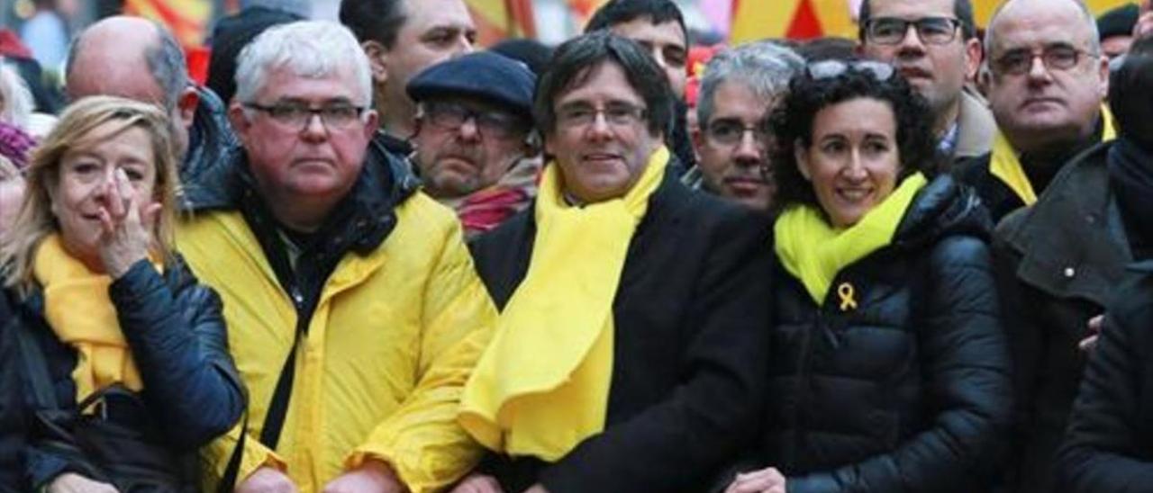 Marta Rovira, en la manifestación.