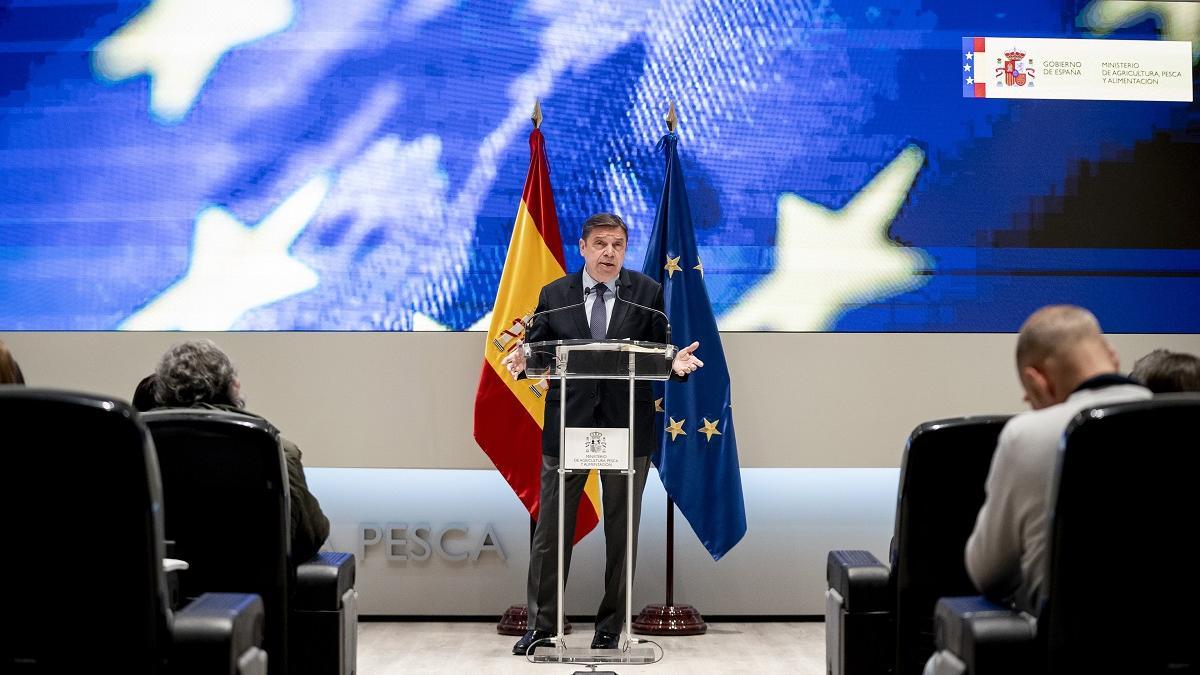 El ministro Luis Planas, en una rueda de prensa.