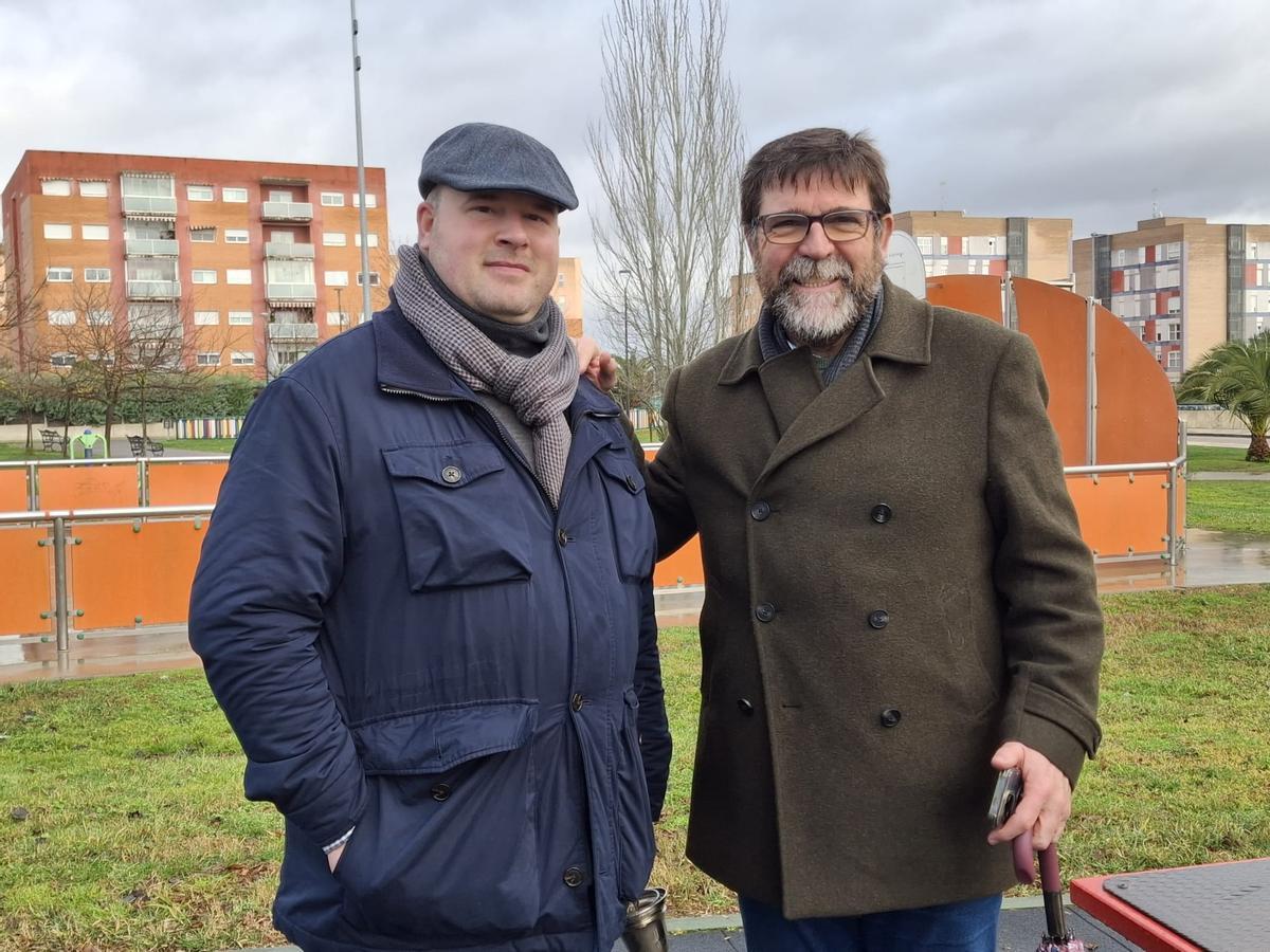 Los sacerdotes organizadores del evento, Fran Tarriño y Manuel Fernández Rico.