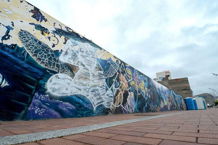 ACTO VANDALICO EN EL MURAL POEMA DEL MAR EN LAS ...