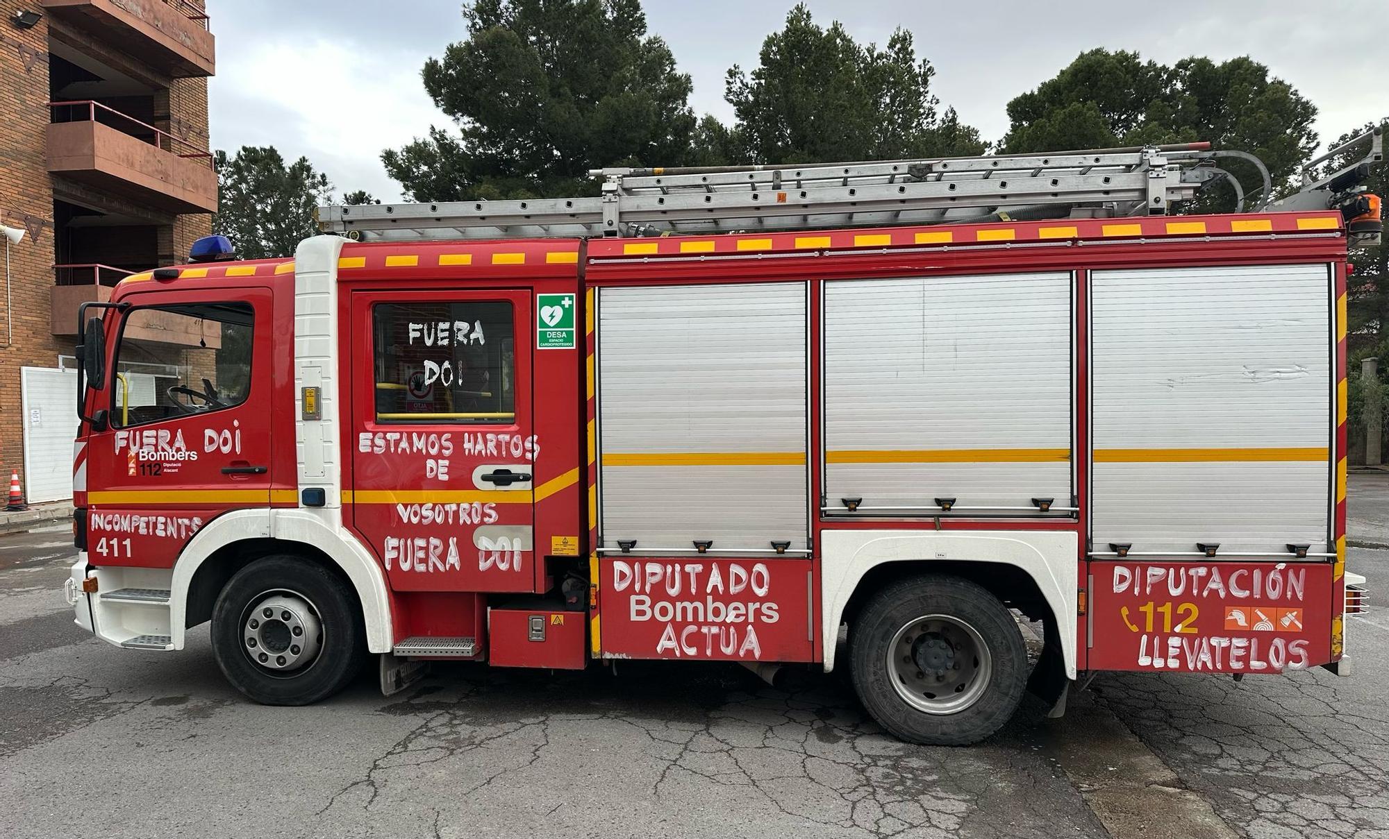 Protesta de los Bomberos del Consorcio de Alicante
