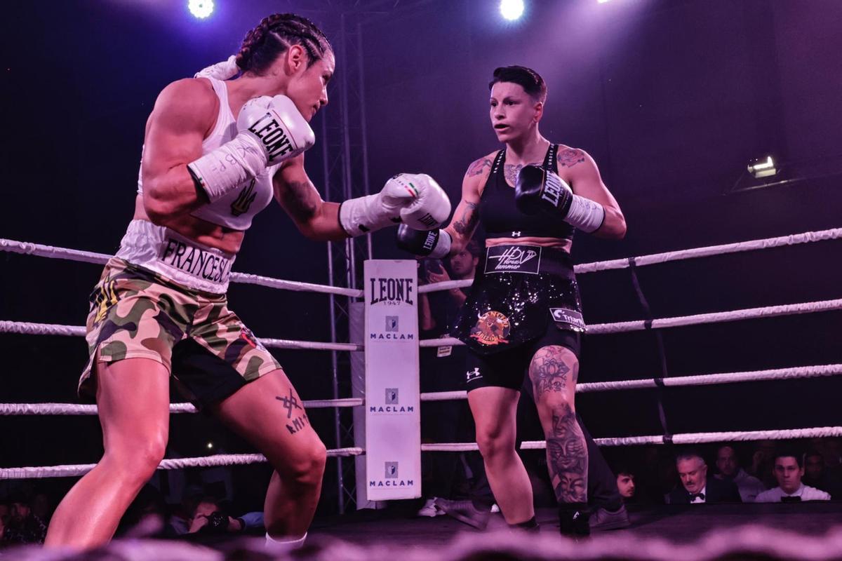 Natali Francesca en uno de sus combates recientes.