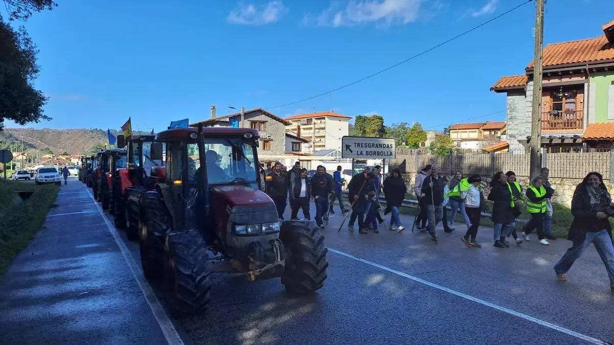 Protesta en La Franca, el pasado enero. LNE