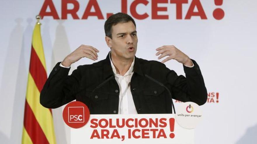 Pedro Sánchez dice que en Cataluña &quot;se respira remontada&quot; socialista