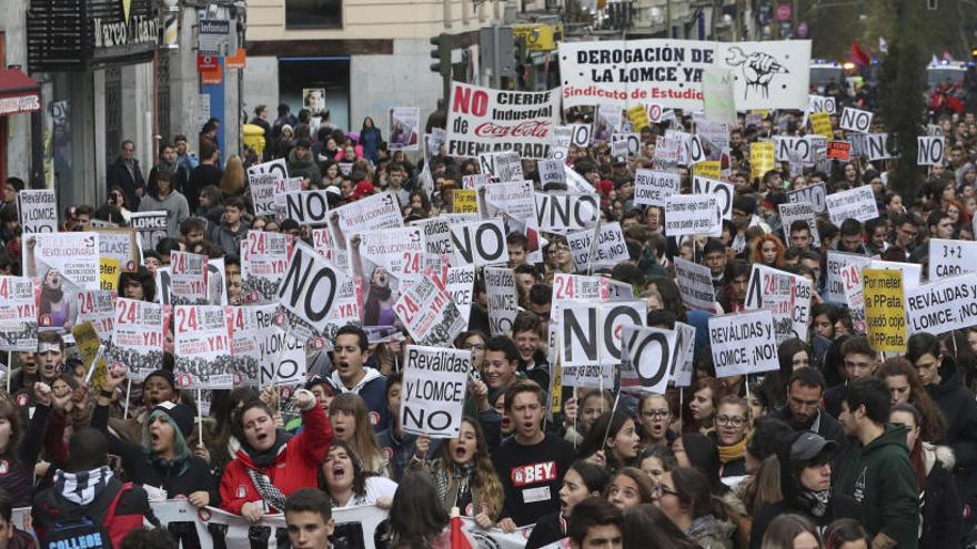 Manifestación estudiantil en Madrid el pasado noviembre.