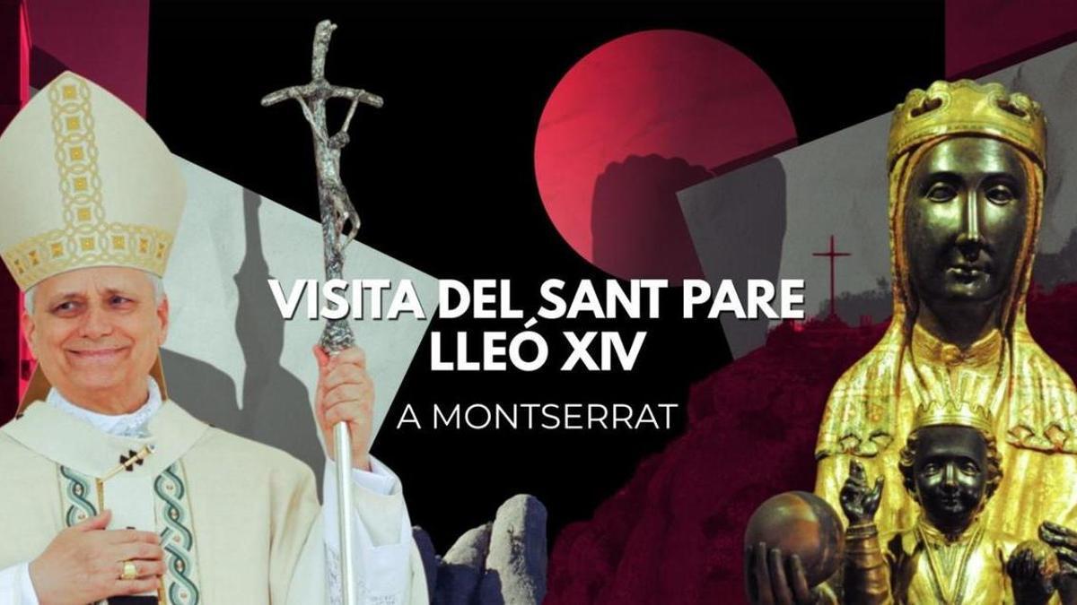 Muntatge que il·lustra l'espai de la web de l'abadia dedicat a la visita del Papa