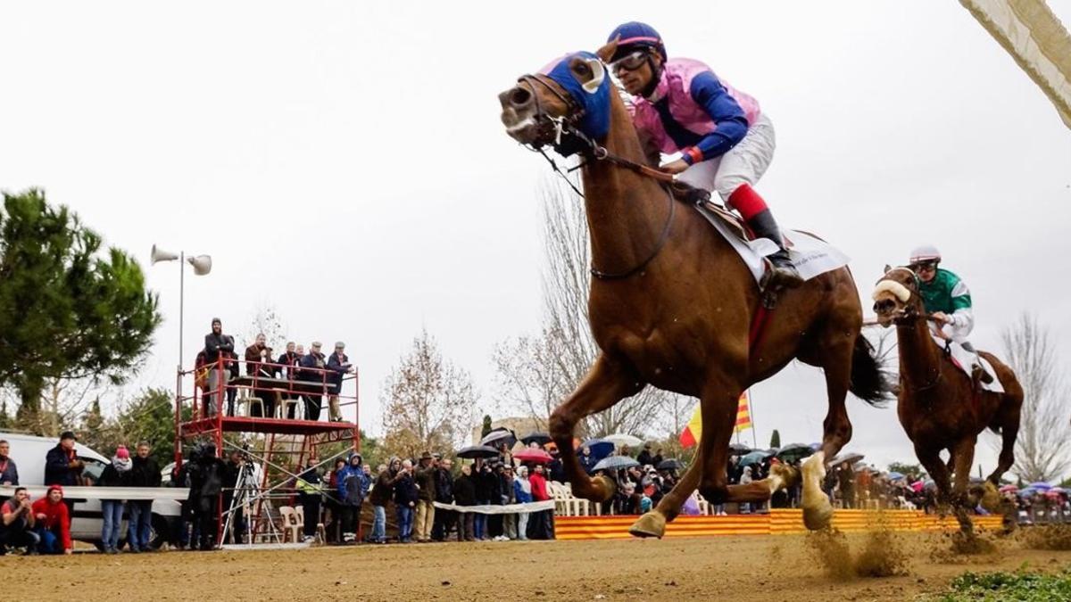 Garmar, con Efrain Arguinzones, por delante de Eigthen Poemes, en el Gran Premio de Vila-seca del pasado año.