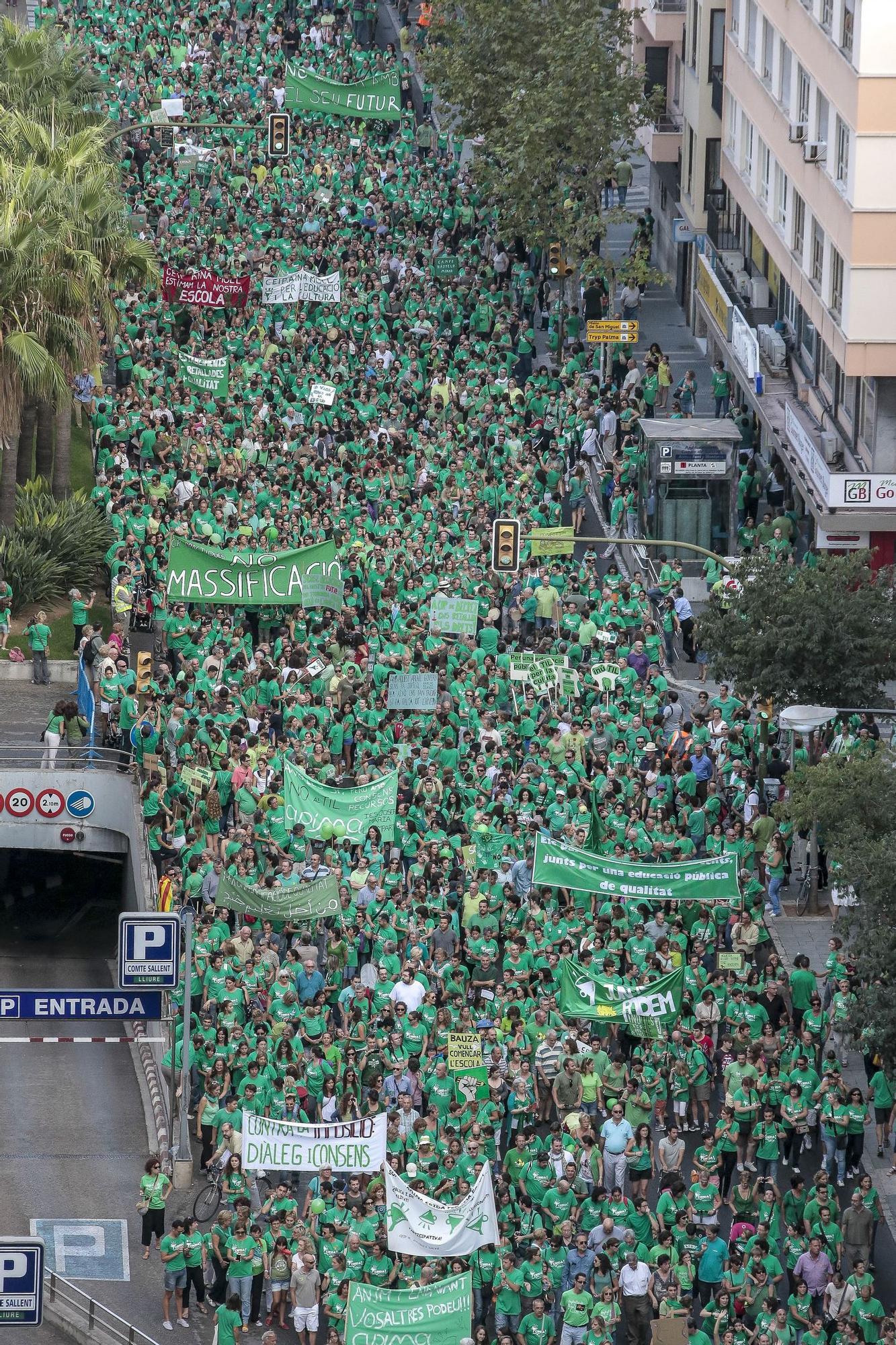 FOTOS | Se cumplen 10 años de la gran manifestcación contra el TIL en Palma