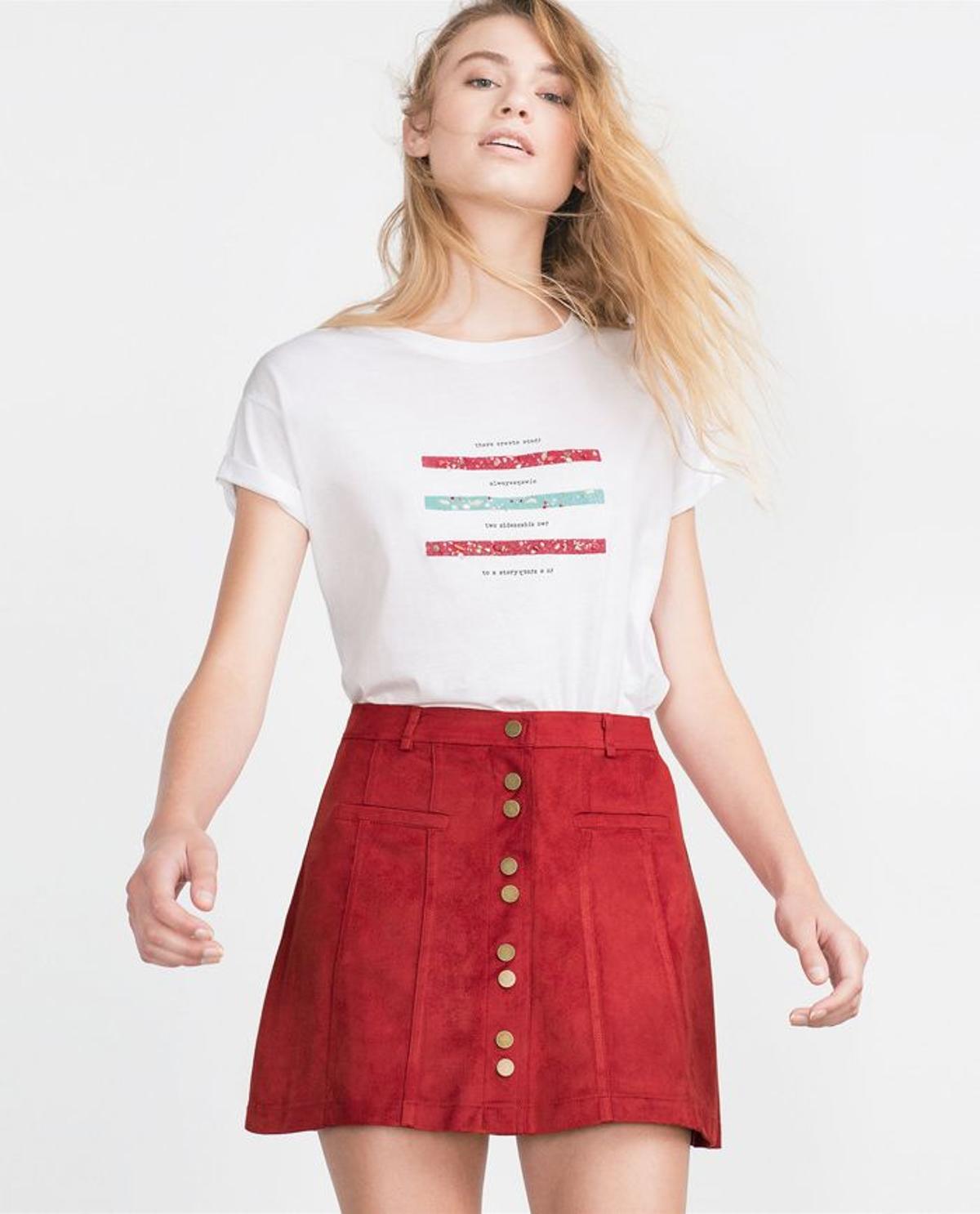 Camiseta estampada, Zara