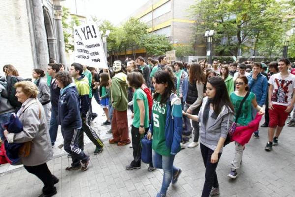 Las imágenes de la jornada de huelga de la enseñanza