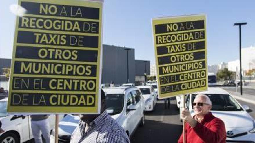 Nueva protesta de los taxistas