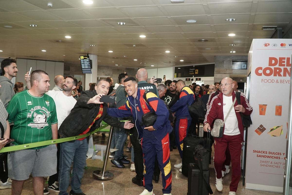 Llegada de la Selección Española a A Coruña Llegada de la Selección Española a A Coruña