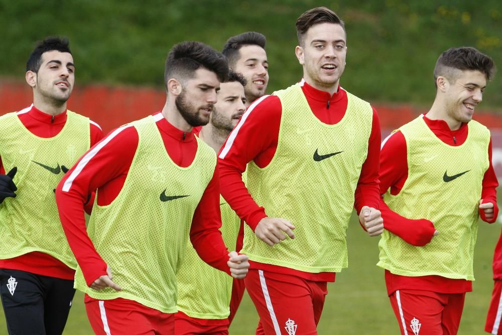 Entrenamiento del Sporting.