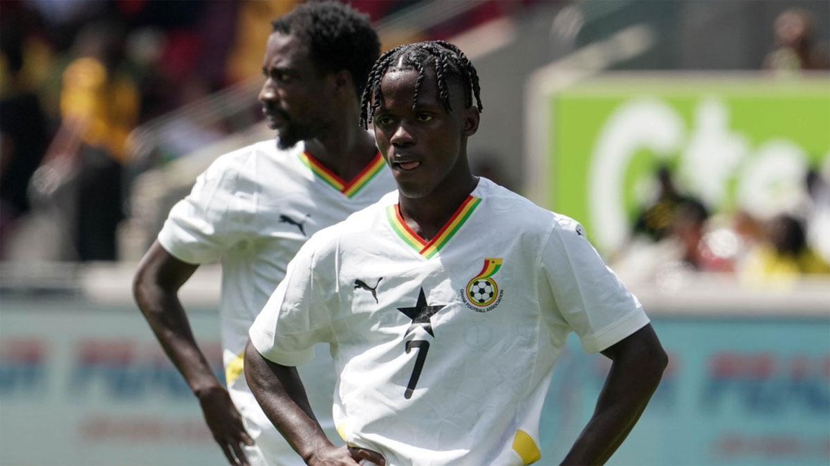 Aziz Issah, en su estreno con la absoluta de Ghana