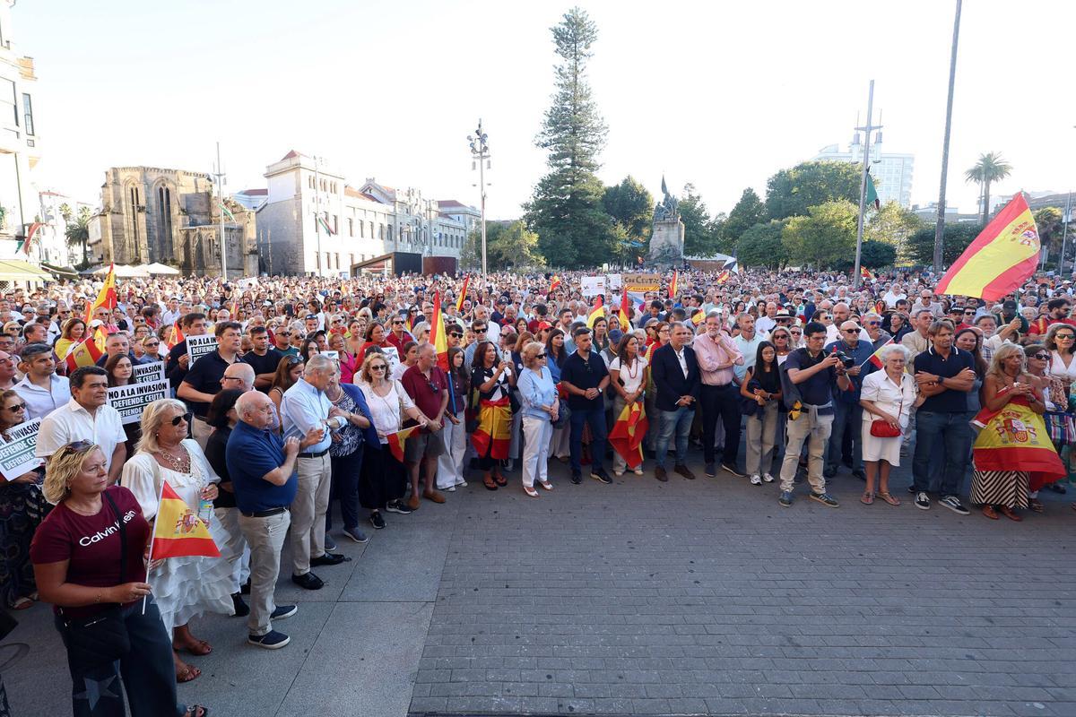Manifestación por Ceuta en Pontevedra, con Mariano Rajoy