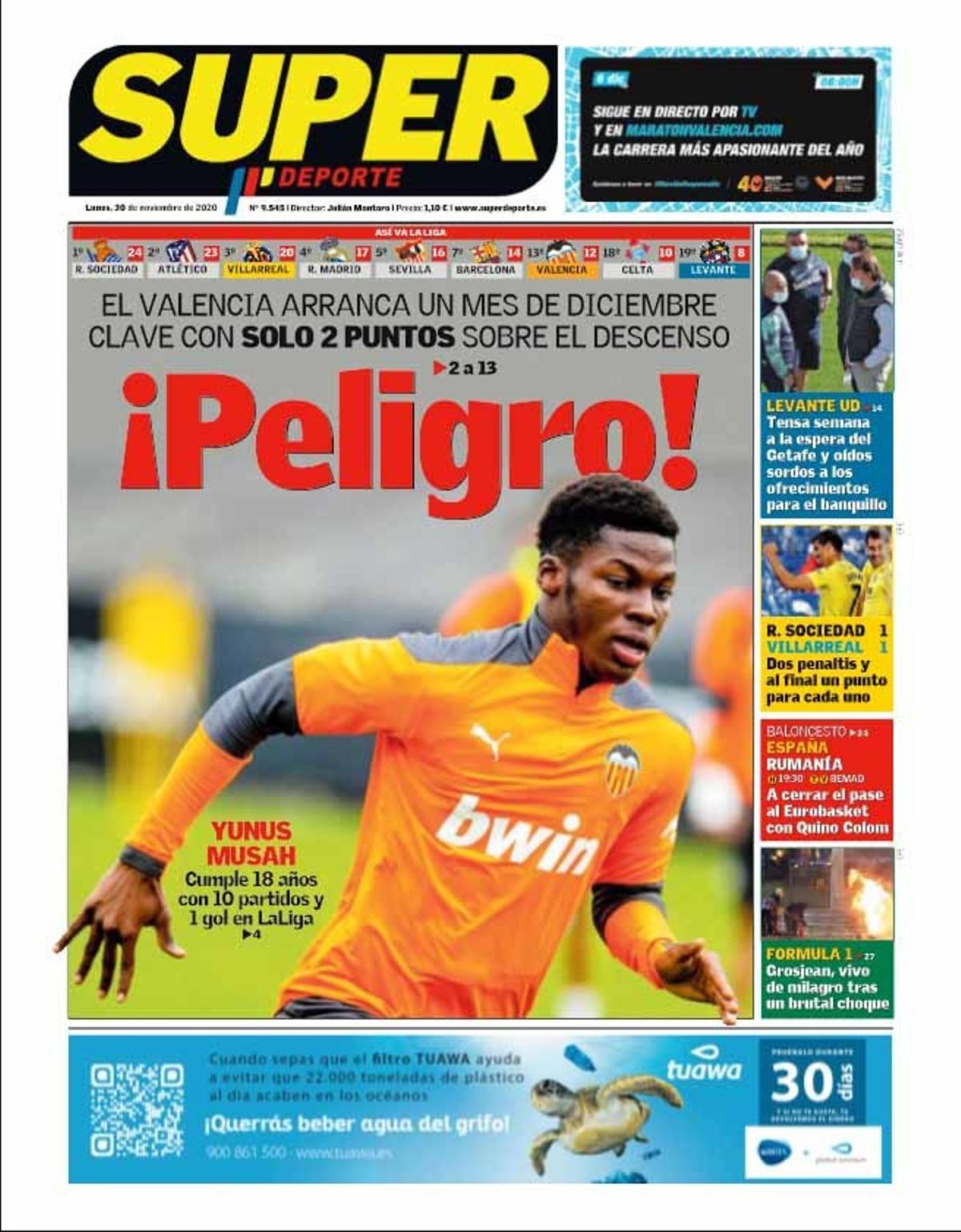 Esta es la portada de SUPER de este lunes