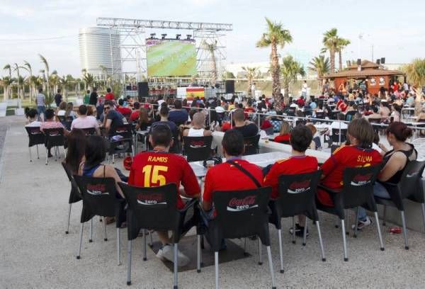 Así se ha vivido el España-Irlanda en las playas