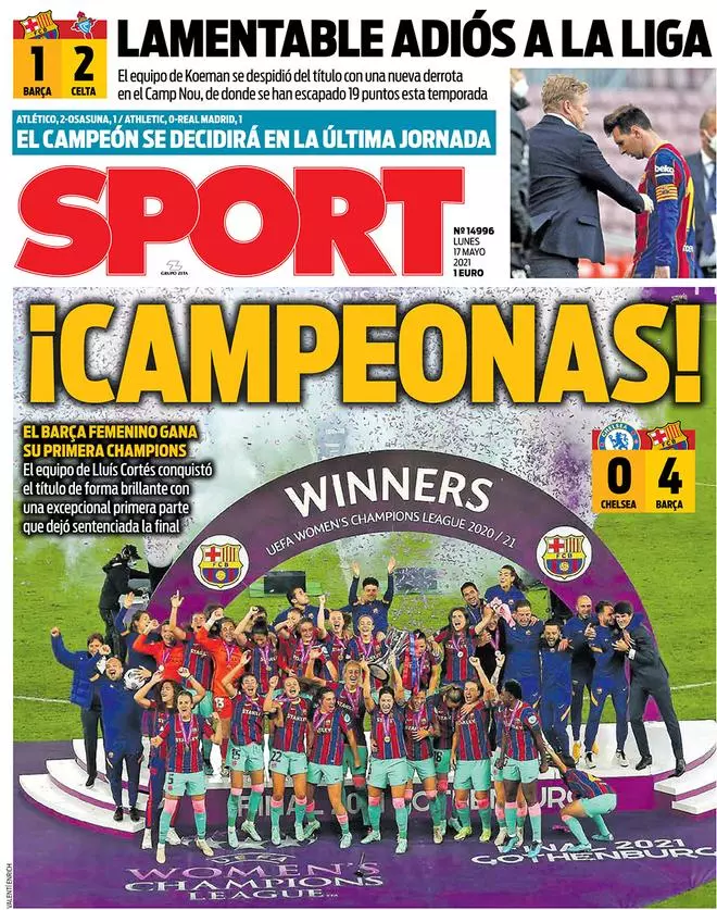 Portadas prensa deportiva 17 de mayo