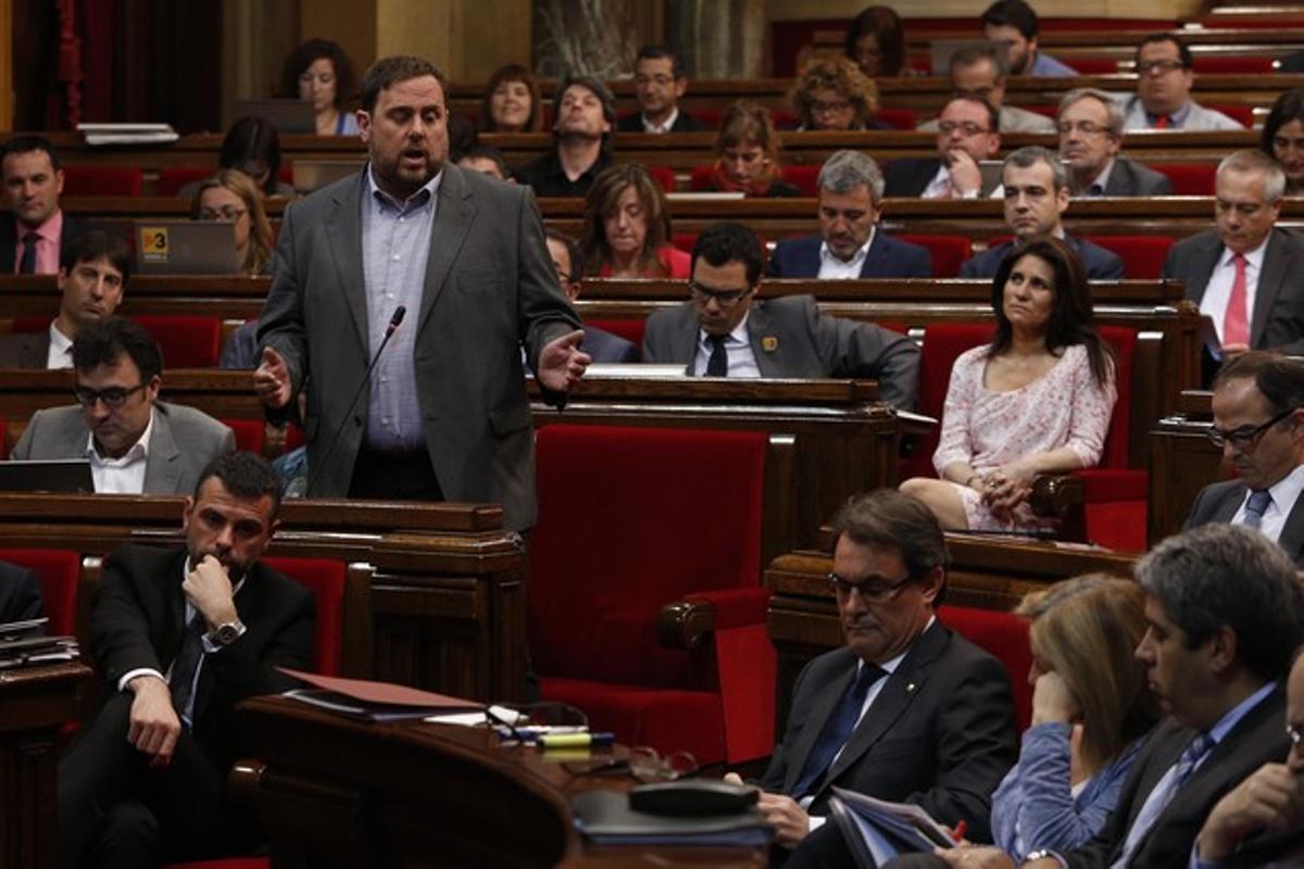 Sessió de control del Govern al Parlament al mes de juny.