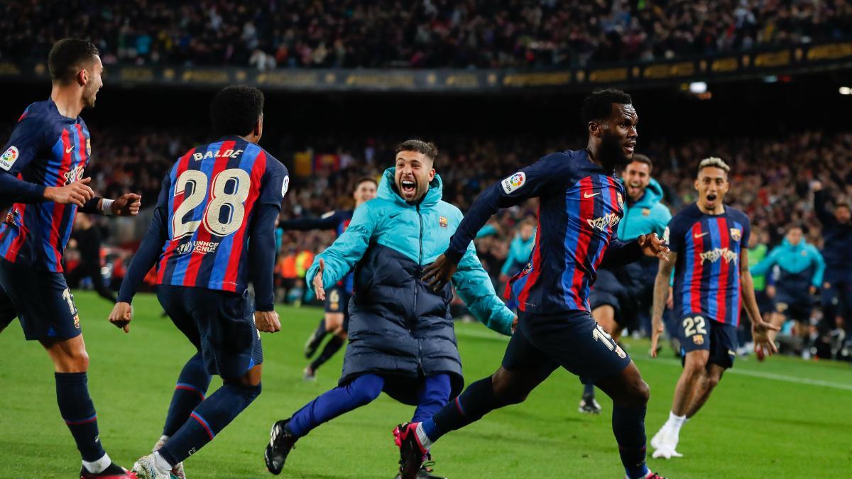 Franck Kessie tras marcar en el Clásico ante el Real Madrid