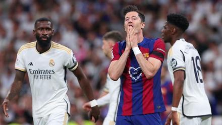 Lewandowski no estuvo acertado en el clásico