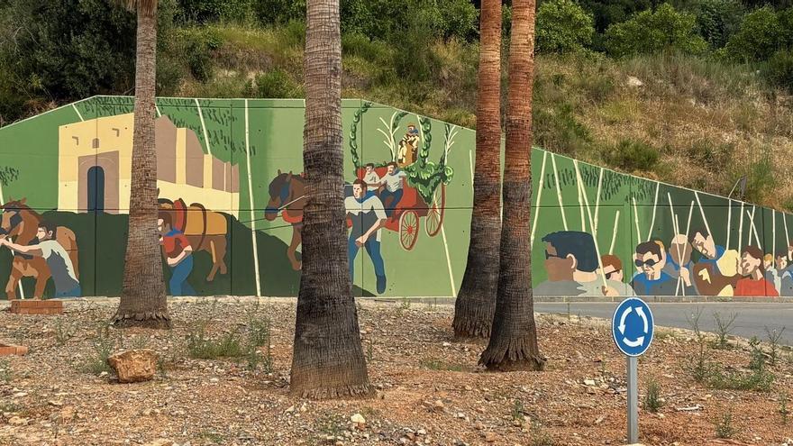 La romería a Santa Anna inspira el primer mural identitario de La Llosa de Ranes