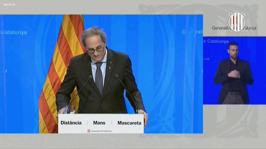 Torra decreta la "fase de reanudación en Cataluña"