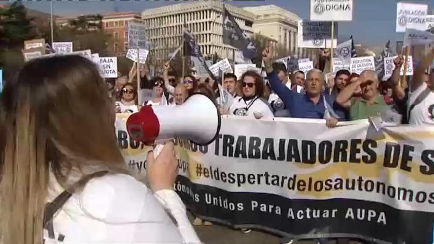 Autónomos de toda España se hacen oír en Madrid