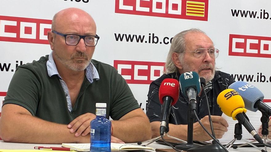 El secretario general de CCOO Baleares, José Luis García, y el responsable de Salud Laboral de CCOO Baleares, Enrique Norberto Spera