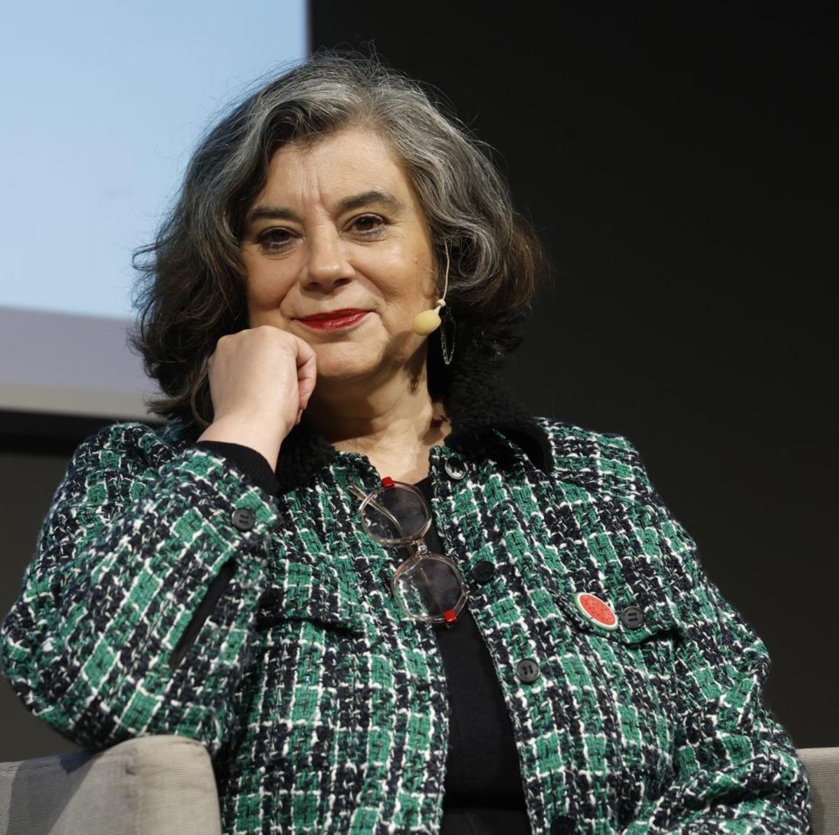 La escritora Marga do Val, durante un Club FARO. | R. GROBAS