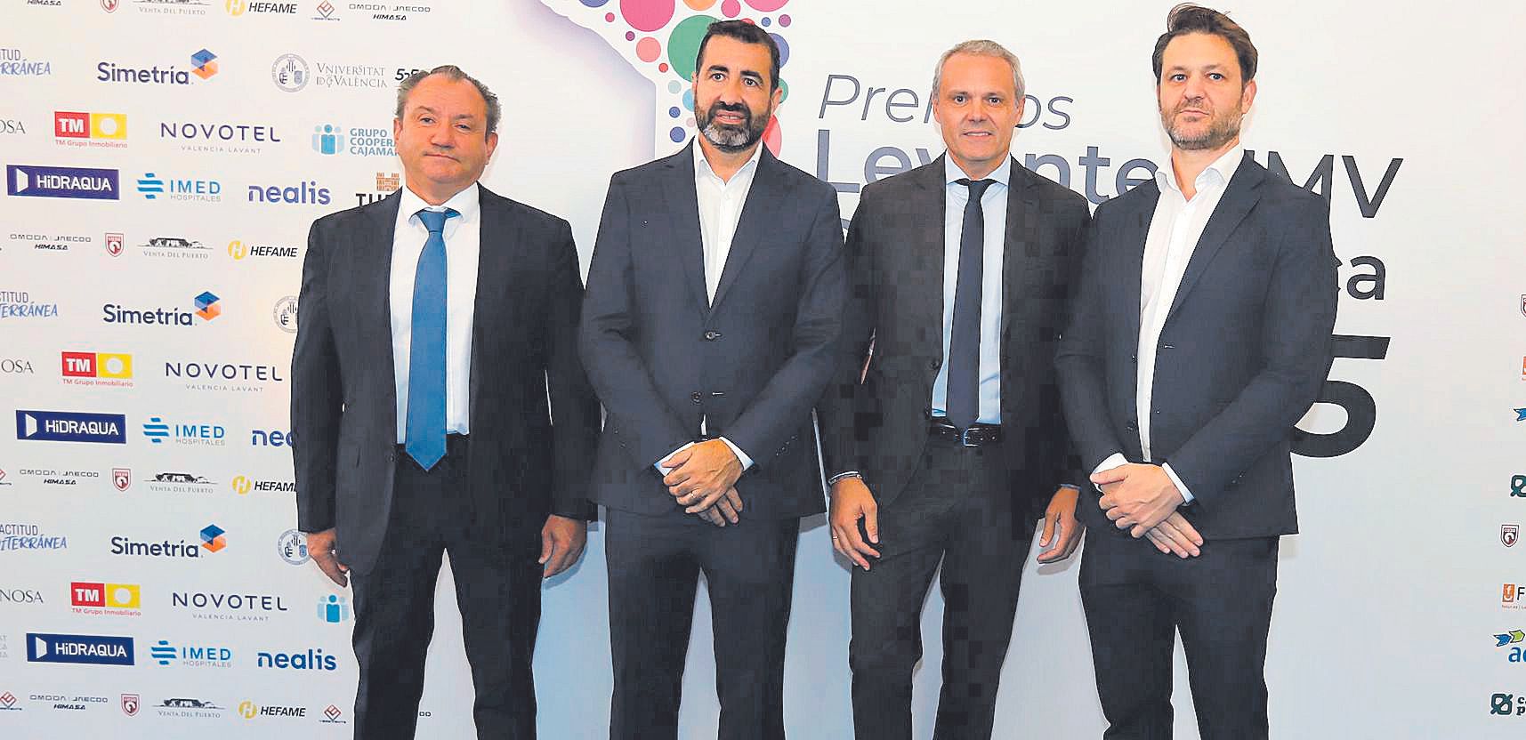 Rafael García, Juan José Ballester, Miguel Ángel Benito y Humberto Panella, de Aqualia.