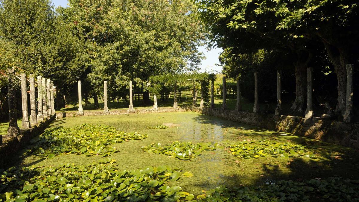 Vista de los jardines del Pazo de Rubianes en Vilagarcía de Arousa.