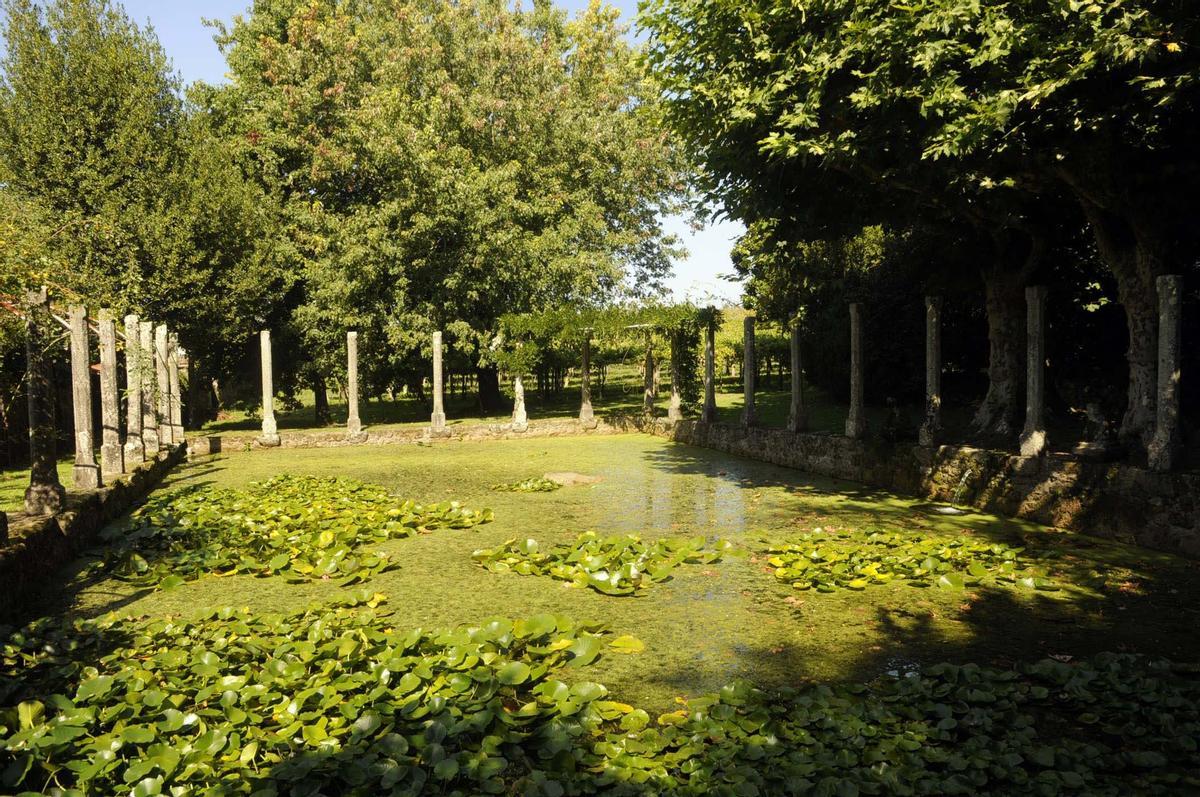 Vista de los jardines del Pazo de Rubianes en Vilagarcía de Arousa.