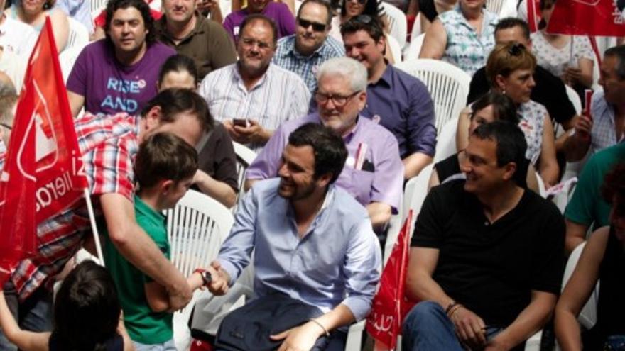 Acto de campaña electoral de Alberto Garzón en Murcia