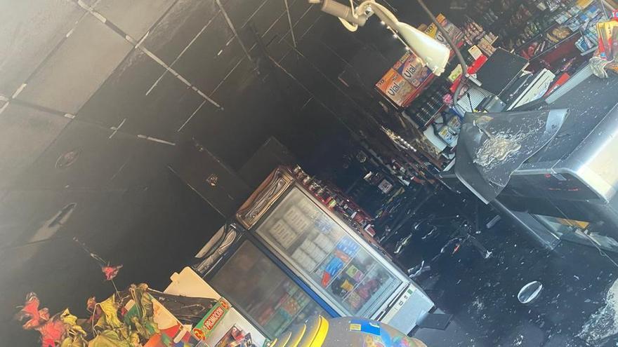 Incendio en un supermercado en La Aldea de San Nicolás