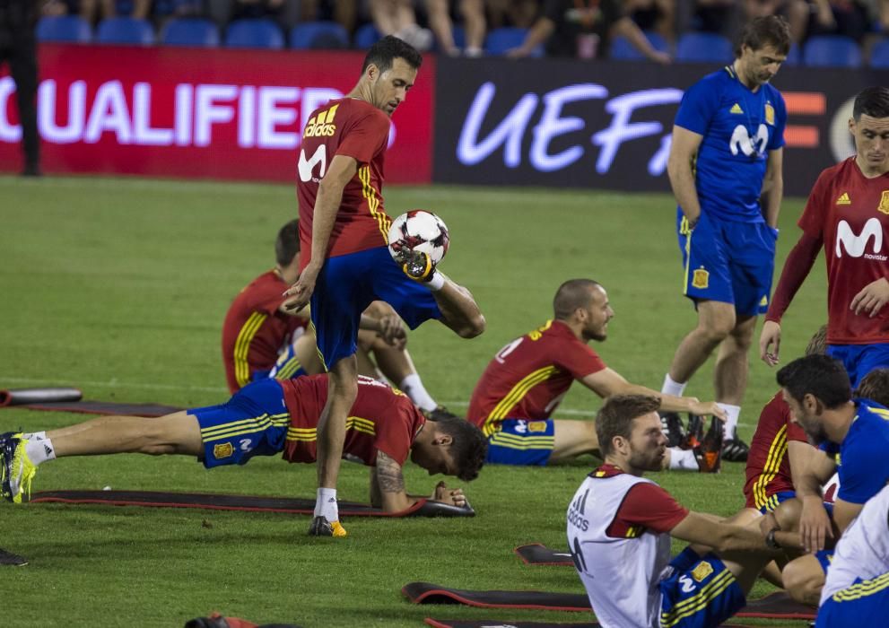 El entrenamiento de La Roja ayer en el Rico Pérez