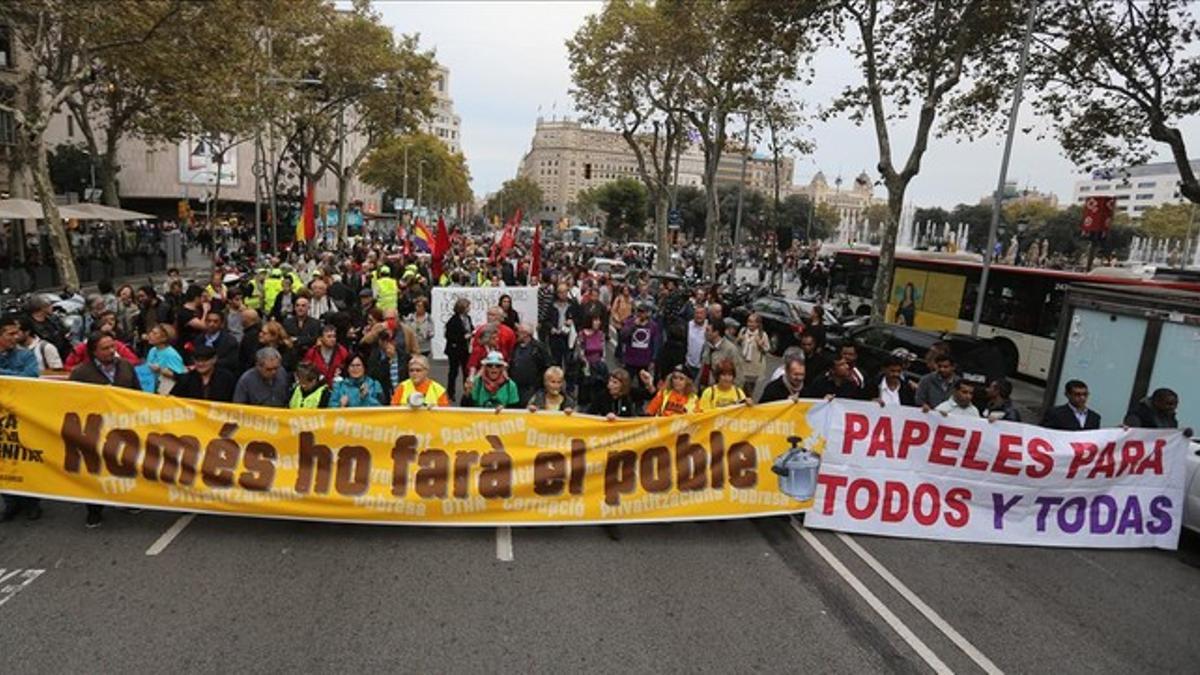 La Marcha por la Dignidad de Barcelona, esta tarde.